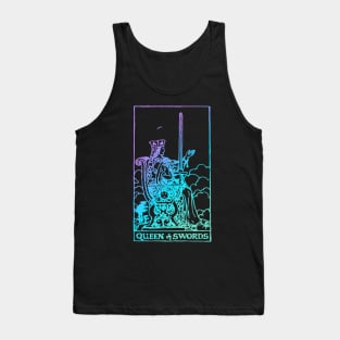 Queen of Swords Tarot Card Rider Waite Tank Top